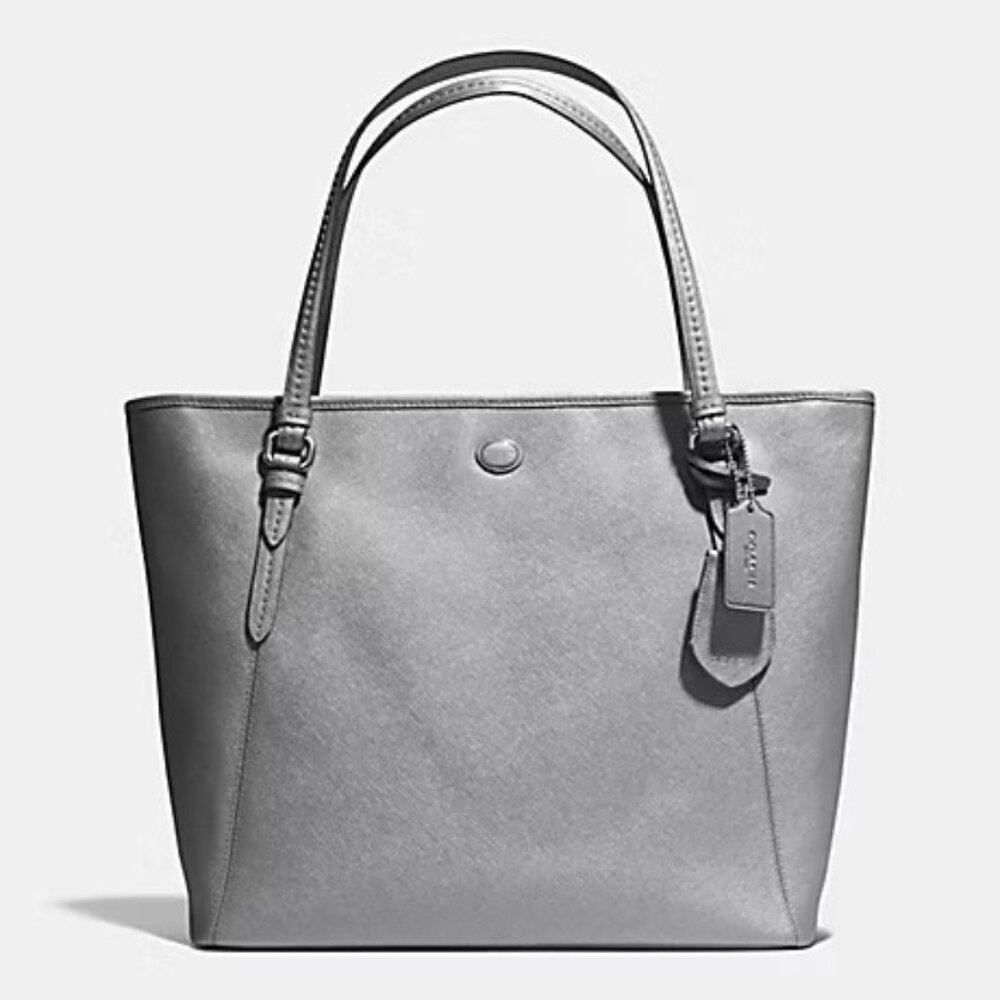 Coach Peyton Blue Saffiano Leather Tote Bag Large